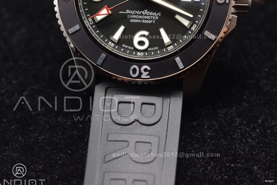 Black Black Superocean 467 Black 1:1 Bezel On Best Dial Edition Automatic TF Rubber A Strap 44 Durable 0715